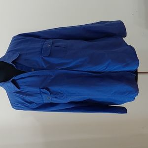 Chico's Silk & Cotton Blend (Size 3) Purple Button Up w/ 2 Breast Pockets